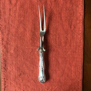 Sterling Silver Roast Carving Fork 11 1/4"